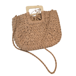  BOLSA ARTESANAL MEIA LUA ALÇA QUADRADA